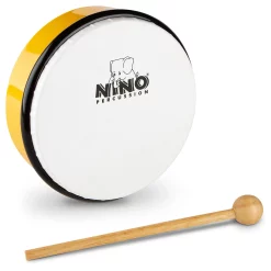 Brand new ✔️ Nino Nino Hand Drum With Beater Yellow 6 In. 🔔