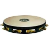 Cheapest ???? Meinl Meinl Super-Dry Studio Goat-Skin Wood Tambourine One Row Brass Jingles Black ????