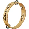 Brand new ⌛ Nino Nino Wood Tambourine 1 Row Natural 8 In. ????