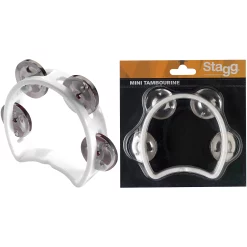 Brand new 🔔 Stagg Stagg 4 Jingle Cutaway Tambourine White 😉